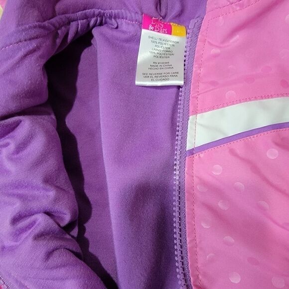 Girls Pink and Purple Lightweight Jacket - Picture 3 of 6